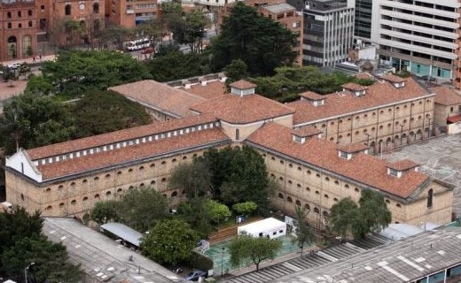 Vista aérea del Museo Nacional. Carrera 7° # 28-66 Bogotá, Colombia.