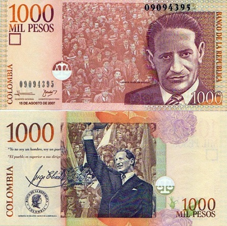 Billete de mil pesos, un homenaje a Jorge Eliécer Gaitán