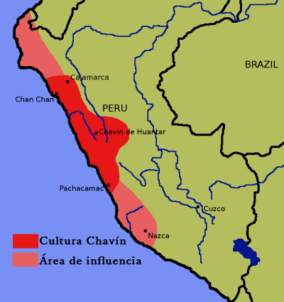Ubicación geográfica de la cultura Chavín y su área de influencia