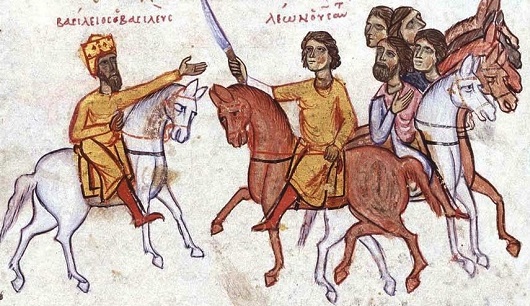 Basilio I y su hijo León VI