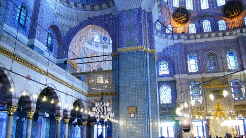 Vista interior de la Mezquita Azul