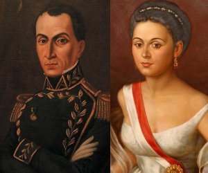 Simón Bolívar y Manuela Sáenz 