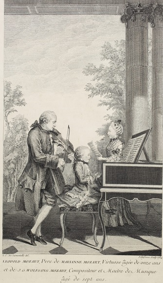 Los tres Mozart haciendo música