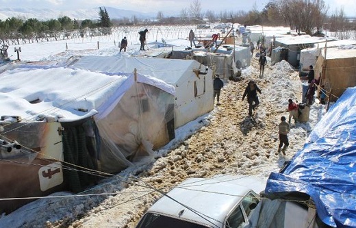 Campamento de refugiados sirios en Líbano
