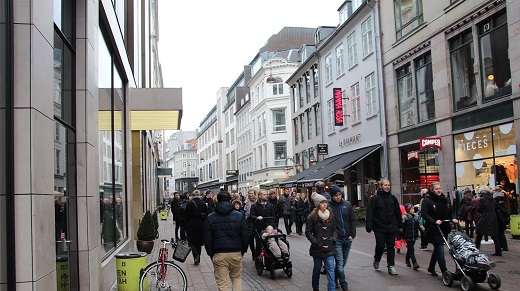 Fotografía en una calle de Copenhague