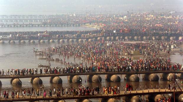 Kumbha Mela Kumbha Mela, en la unión de los ríos sagrados: Ganges, Yamuna y Sarasvati