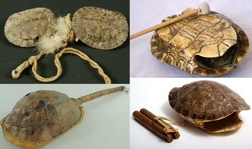 Instrumentos musicales con caparazones de tortugas
