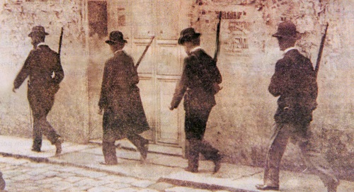 Unidades de la guardia cívica, 1900.