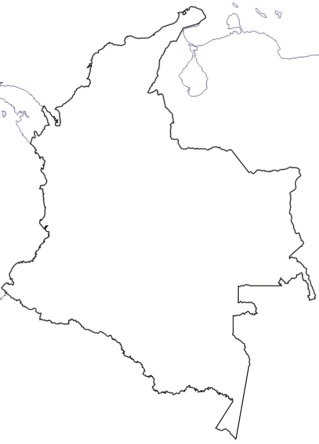 Croquis del mapa de Colombia