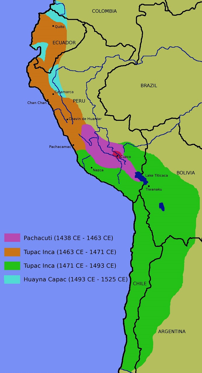 Expansión del imperio incaico en su último siglo de existencia