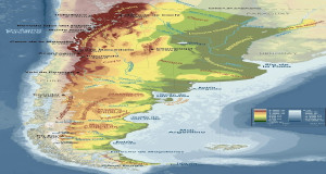 Mapa físico de Argentina