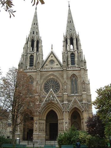 Basílica de Santa Clotilde de París. Construida entre 1846 y 1857 por Christian Gau