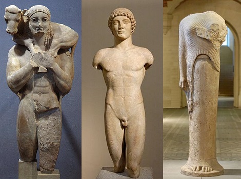Moscóforo, Apolo de Strangford y Hera de Samos