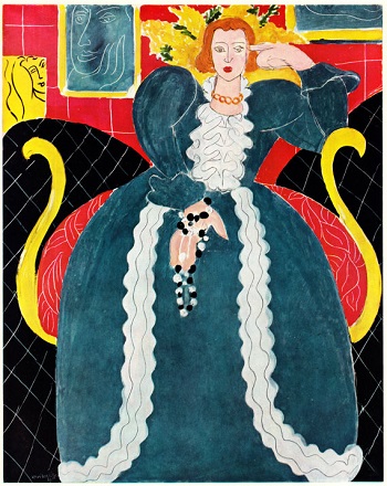 Señora de azul, 1937 por Henri Matisse