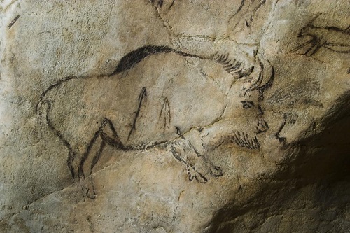  Cueva de Niaux (Francia) - Bisonte con trazo modelado
