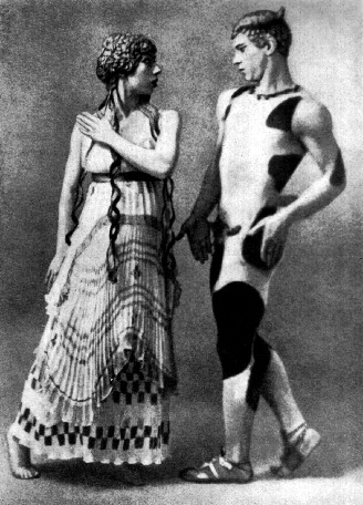 Nijinski en el ballet ruso “La siesta de un fauno”, 1912.