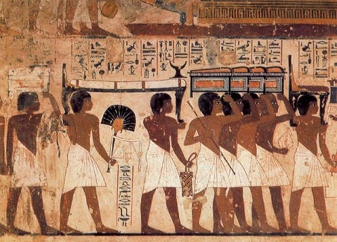 Entierro funerario de un faraón