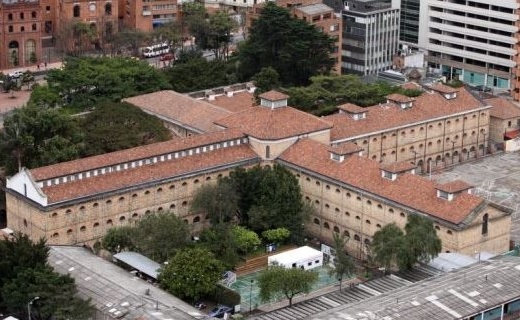 Vista aérea del Museo Nacional. Carrera 7° # 28-66 Bogotá, Colombia.