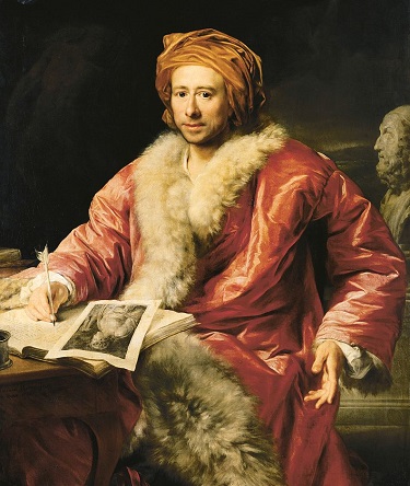 Retrato de Winckelmann por Anton von Maron (1767)