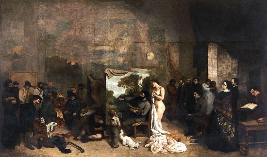 “El taller del pintor”, de Courbet.