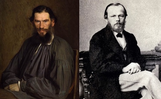 León Tolstói y Fiódor Dostoyevski