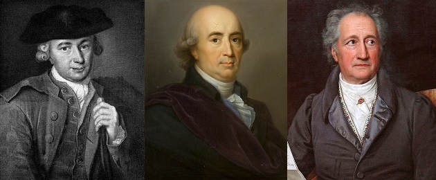 Johann Georg Hamann, Johann Gottfried von Herder y Johann Wolfgang von Goethe