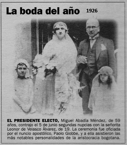 Segundo matrimonio de Miguel Abadía Méndez