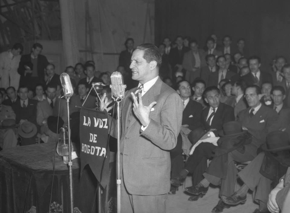 Jorge Eiécer Gaitán en el Teatro Municipal. 10 de octubre de 1947