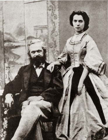 Marx con su esposa Jenny