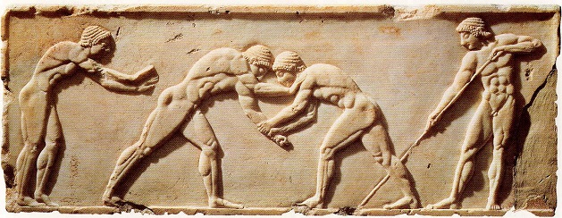 Luchadores griegos