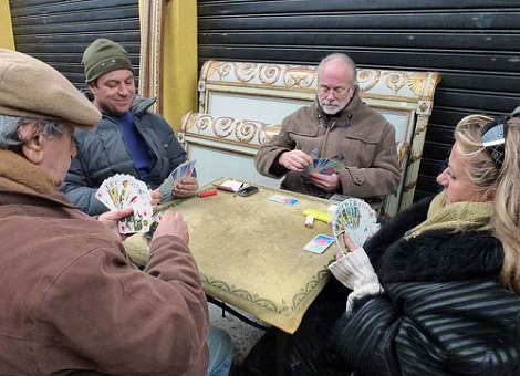 Franceses jugando al tarot