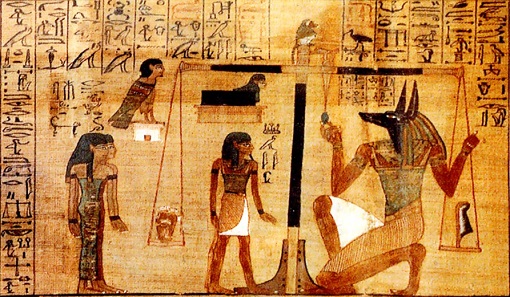 Ritual del Pesaje del corazón por parte de Anubis, Sortilegio 125 del Papiro de Ani.