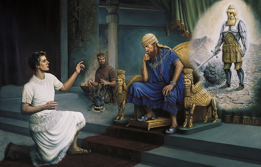 Daniel interpreta el sueño de Nabucodonosor, por Grant Romney Clawson.