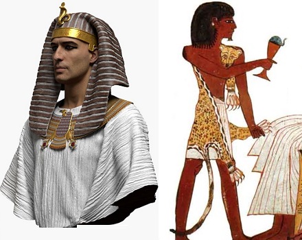 Vestuario faraón y sacerdotes egipcios