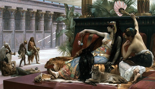Cleopatra probando venenos con condenados a muerte. (1887). Alexandre Cabanel.