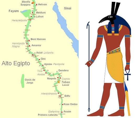 Nomos del Alto Egipto y Representación de Seth