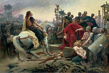 Vercingétorix arroja sus armas a los pies de Julio César