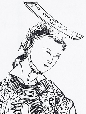 Representación de la emperatriz Wu, publicada alrededor de 1690.