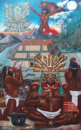 Ilustración sobre la cultura Chavín