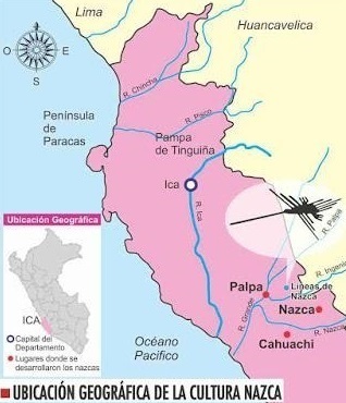 Ubicación geográfica de la cultura Nazca