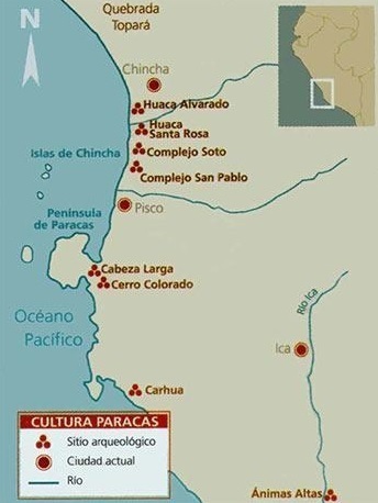 Ubicación geográfica de la cultura Paracas