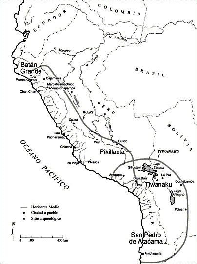 Ubicación geográfica de la cultura Huari
