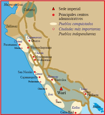 Ubicación geográfica de la cultura Huari