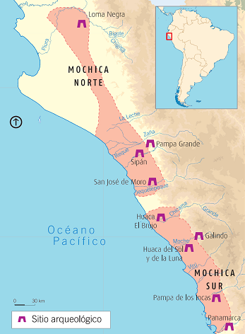 Ubicación geográfica de la cultura mochica