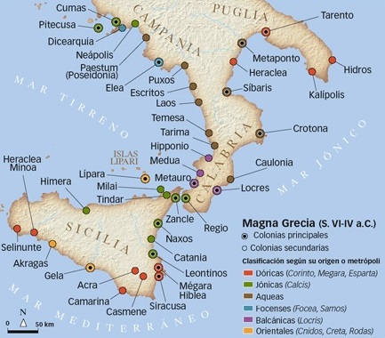 Mapa de Magna Grecia