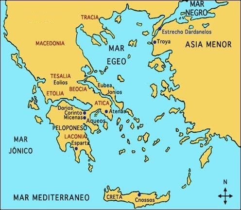 Mapa de Grecia 