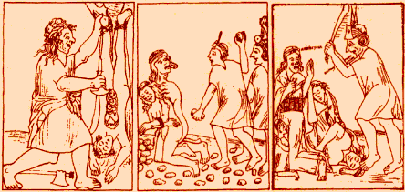 Ilustraciones sobre el castigo entre los incas.