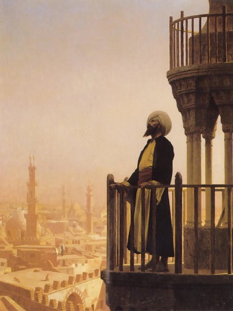 “El muecín” pintura de Jean-Léon Gérôme