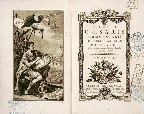 Comentarii de Bello Gallico de César. Edición de 1783.