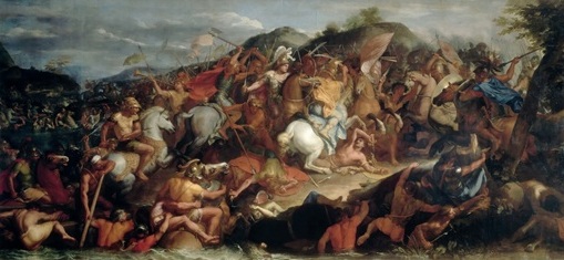 Alejandro Magno cruzando el río Gránico, en una pintura de Charles Le Brun. Alejandro Magno cruzando el río Gránico, en una pintura de Charles Le Brun.